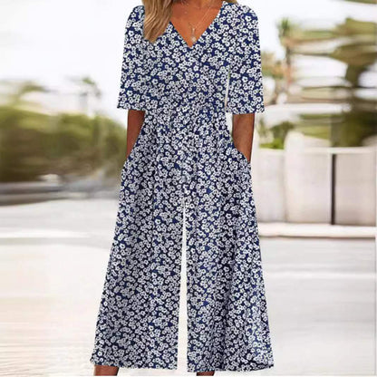 Airy & stylish women’s jumpsuit with wide leg – Elina-White-S-Nora Luxe