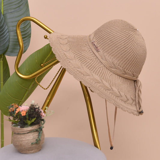 Airy women's beach hat for summer – Matilda-Khaki-The Livary