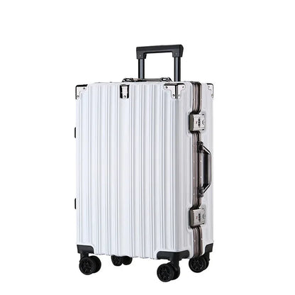 Aluminum frame hard shell suitcase – Geneva-Red-S (38 L)-Nora Luxe