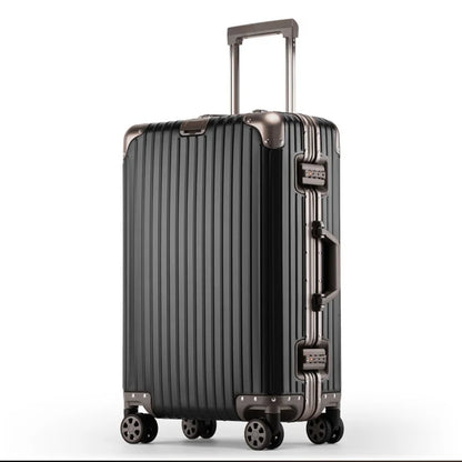 Aluminum-Magnesium hard shell case – Tirana-Black Gold-S (52 L)-Nora Luxe