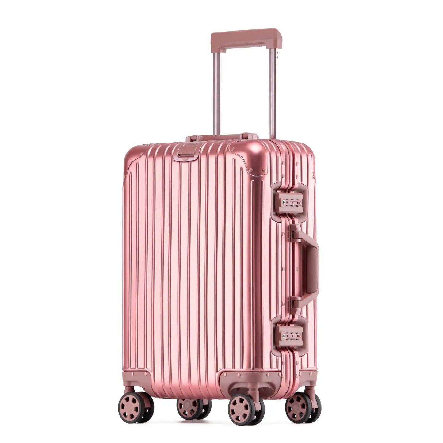 Aluminum-Magnesium hard shell case – Tirana-Pink-S (52 L)-Nora Luxe