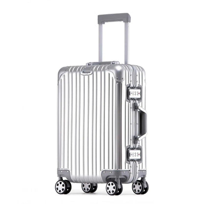 Aluminum-Magnesium hard shell case – Tirana-Silver-S (52 L)-Nora Luxe