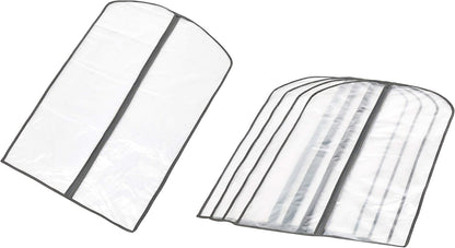 PEVA Garment Storage Bag Set – 5-Pack Dust Covers with Zipper
