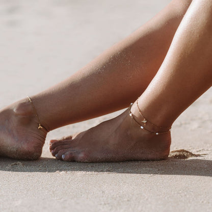 Anklet with Freshwater Pearls - Mira-Nora Luxe