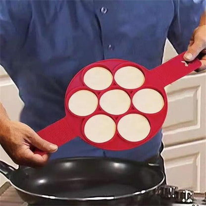 Anti-stick Pancake Pan - FlipMaster-Red-Circle-Nora Luxe