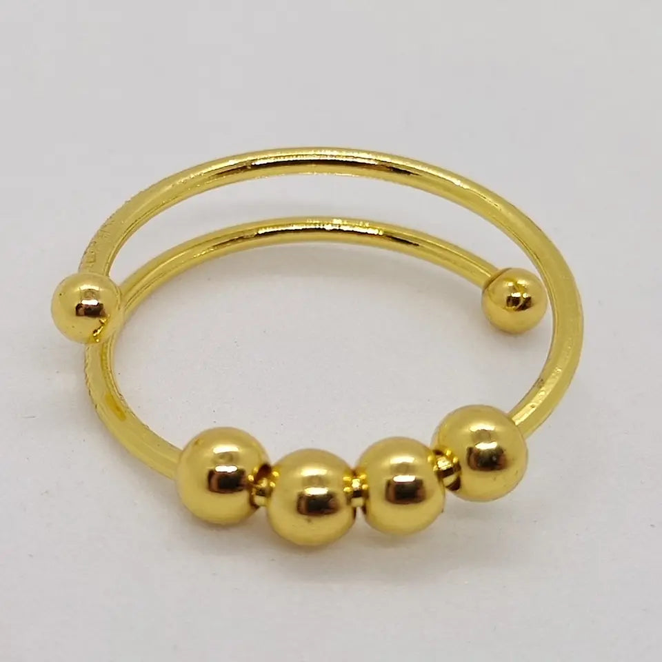 Anti Stress Ring - CalmSpin-Gold-Nora Luxe