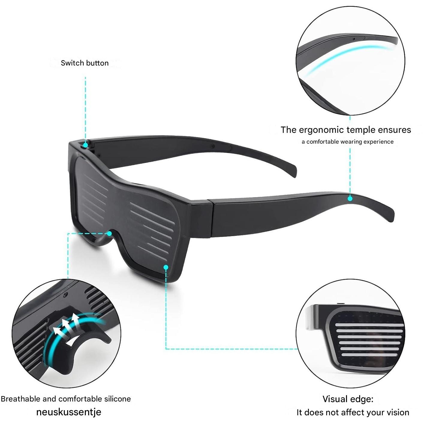 App-Programmable LED Party Glasses - GlowBeat-The Livary