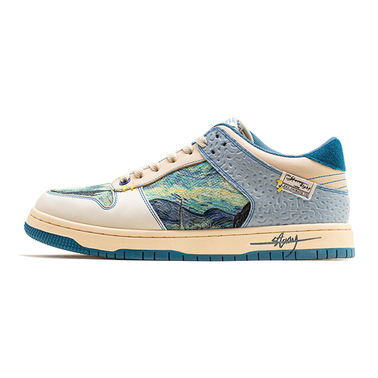 Artistic unisex sneakers with starry night design & comfort sole – Lior-5.5-Nora Luxe