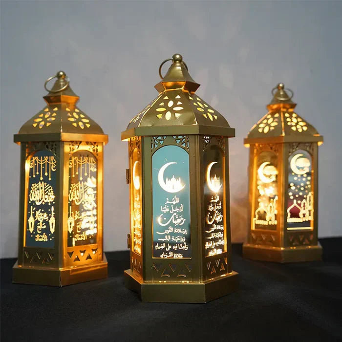 Atmospheric Party Lamp - NoorLantern-Moon with Text-Nora Luxe