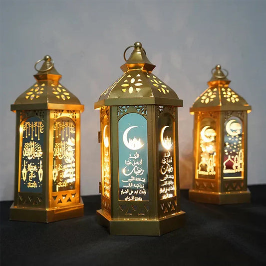 Atmospheric Party Lamp - NoorLantern-Moon with Text-Nora Luxe