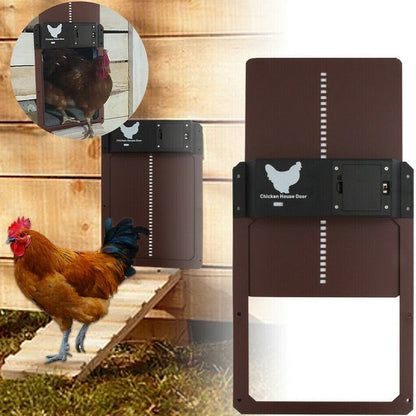 Automatic Chicken Coop Door System - SafeCoop-Brown-Nora Luxe