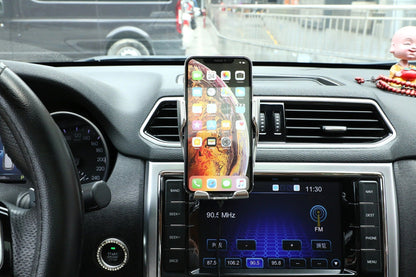 Automatic Phone Holder with Wireless Charger – GripCharge-Silver-The Livary
