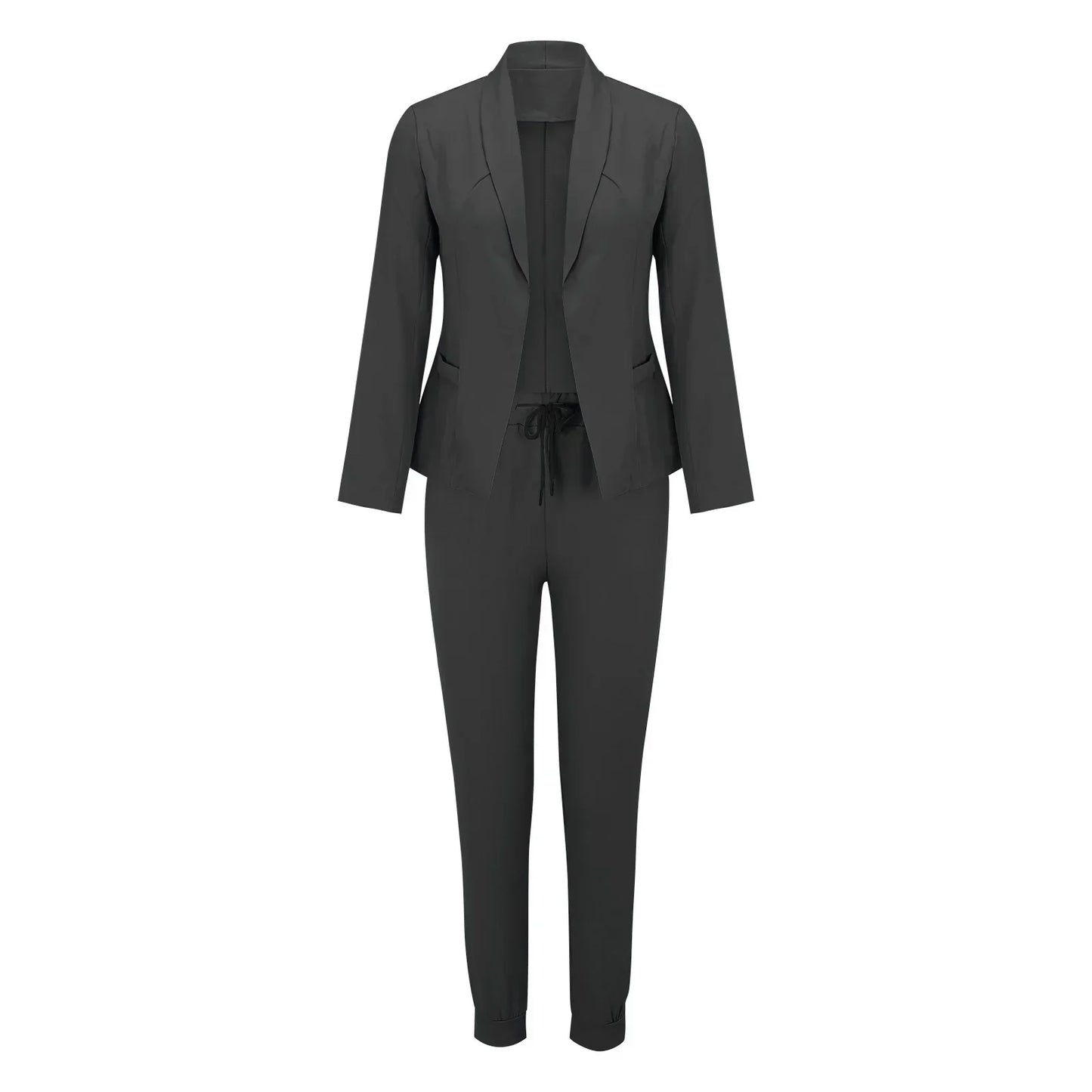 Casual two-piece set with tie belt – Liora