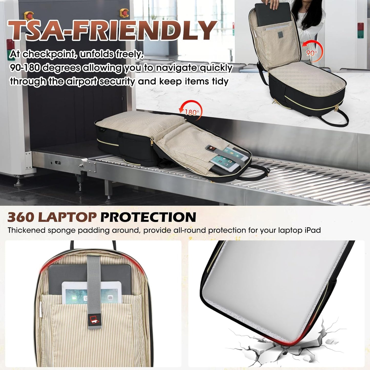 Water-Resistant Travel Laptop Backpack with Organised Compartments – 15.6" Fit