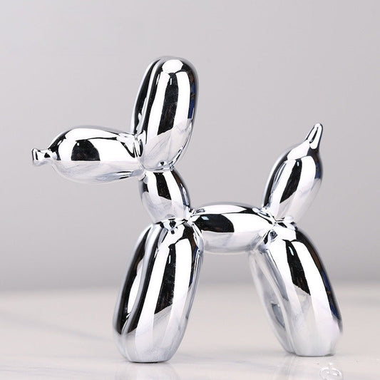 Balloon Dog Sculptures - BouncePup-Light gray-Nora Luxe
