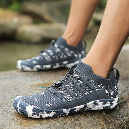 Barefoot sports shoes with non-slip sole - Auron-Dark grey-3-Nora Luxe