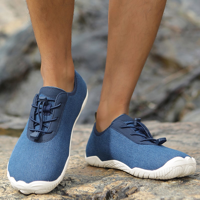 Barefoot sports shoes with non-slip sole – Leonis-Blue-3-Nora Luxe