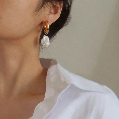 Baroque Pearl Earrings - Isadora-Nora Luxe
