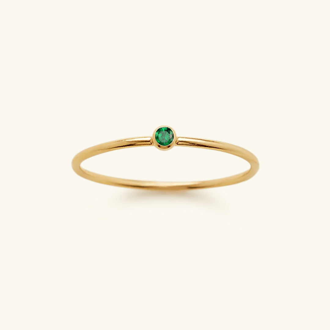 Birthstone Ring - Celestia-1.93 in-May - Emerald-Nora Luxe