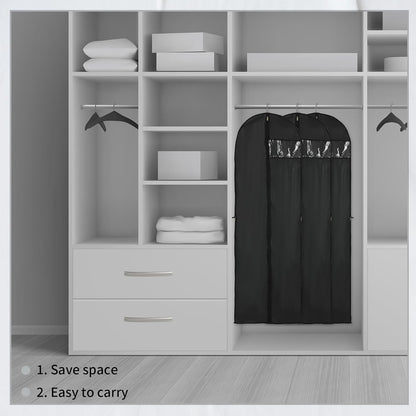 Long Garment Storage Cover – 70.87" (180.00 cm) Dress Bag with Zipper & Window (2-Pack)
