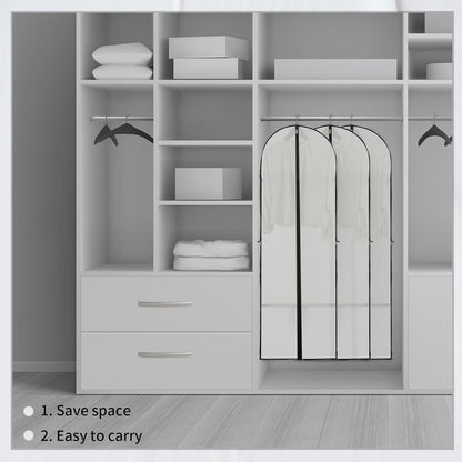 Long Garment Storage Cover – 70.87" (180.00 cm) Dress Bag with Zipper & Window (2-Pack)