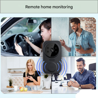 Black Smart Wi-Fi Doorbell with Camera – Noctiq-The Livary