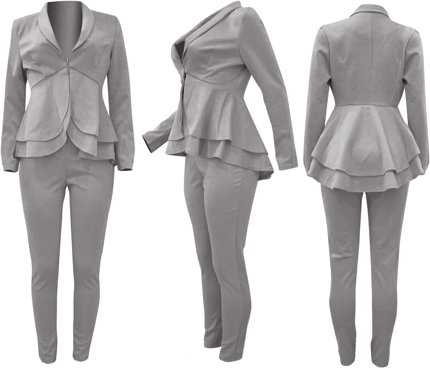 Blazer and Trousers Set - Faylinn-Blue-S-Nora Luxe