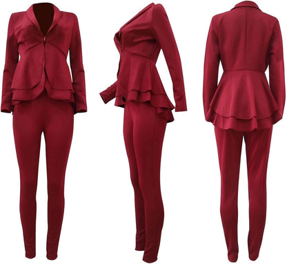 Blazer and Trousers Set - Faylinn-Blue-S-Nora Luxe