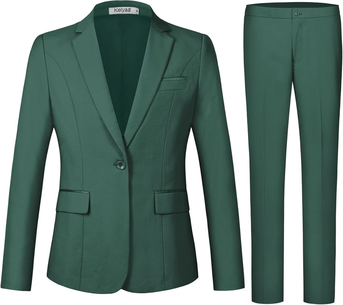 Blazer and Trousers Set - Verona-Dark Green-XS-Nora Luxe