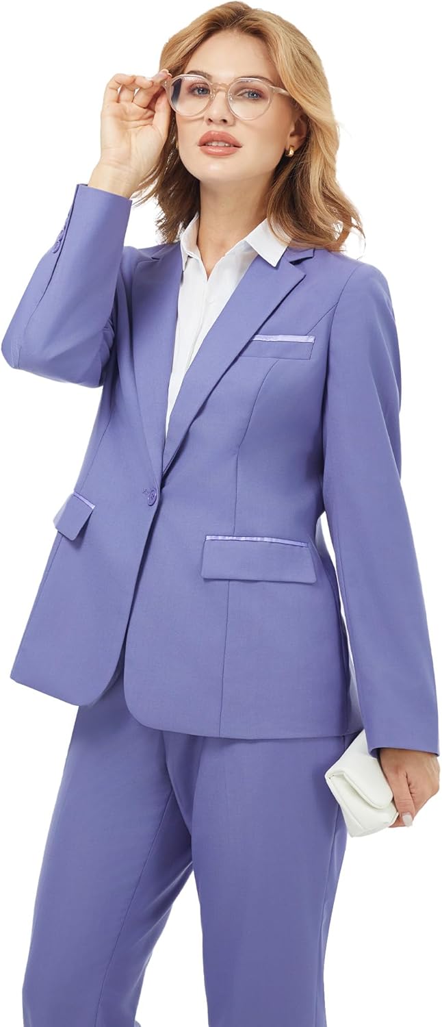 Blazer and Trousers Set - Verona-Light Purple-XS-Nora Luxe