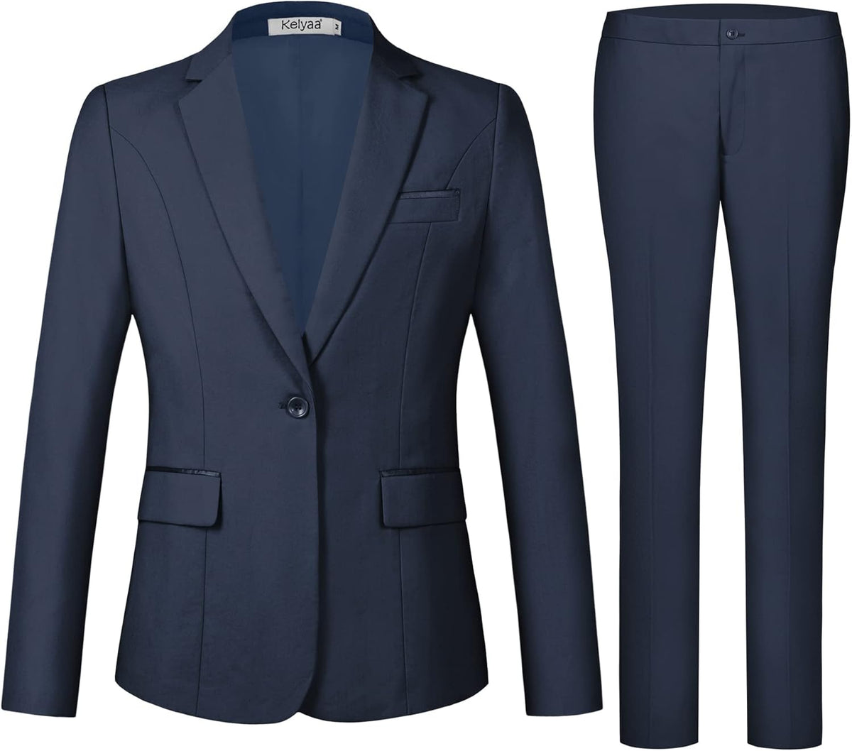 Blazer and Trousers Set - Verona-Marine Blue-XS-Nora Luxe