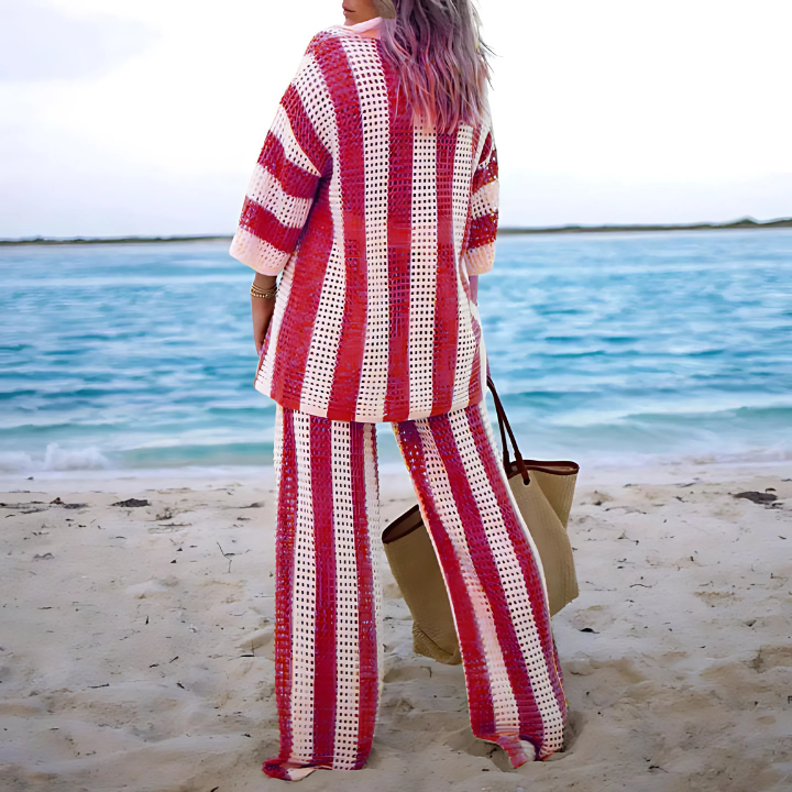 Boho Beach Set for Women – Salina-Red-S-Nora Luxe