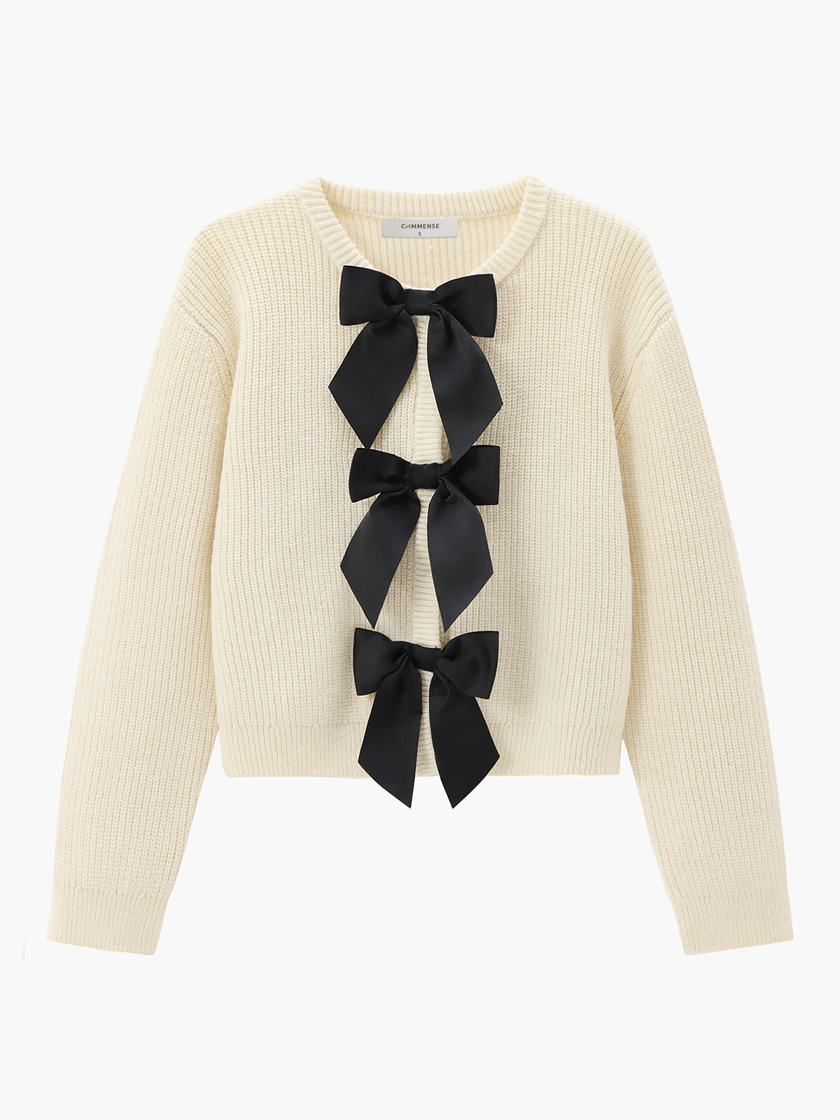 Bow Sweater for Women - Isla-White-XS-Nora Luxe