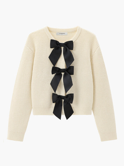 Bow Sweater for Women - Isla-White-XS-Nora Luxe
