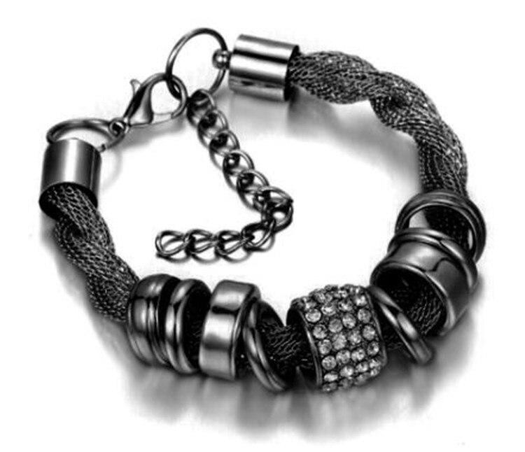 Braided Fashion Bracelet - Zarina-Black-Nora Luxe
