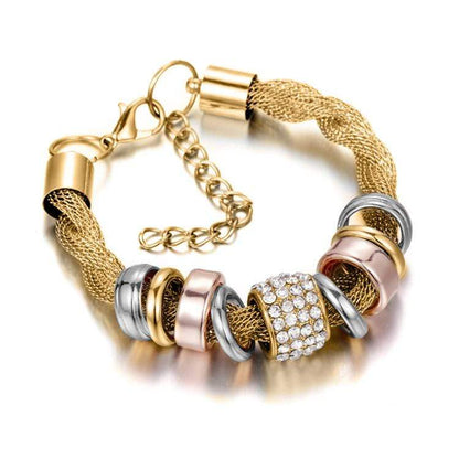 Braided Fashion Bracelet - Zarina-Gold-Nora Luxe