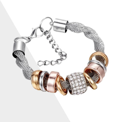 Braided Fashion Bracelet - Zarina-Silver-Nora Luxe
