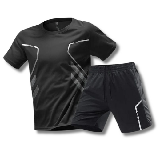 Breathable & Comfortable Men's Sports Set for Training & Leisure – Matteo-Black-XS-Nora Luxe