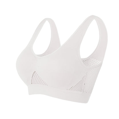 Breathable Mesh Sports Bra – Sofia-White-S-Nora Luxe