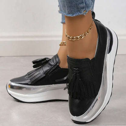 Breathable women's sneakers with timeless style – Isabella-White-3-Nora Luxe