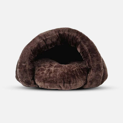 Calming Cave Dog Bed - CozyCave Retreat-Brown-Nora Luxe