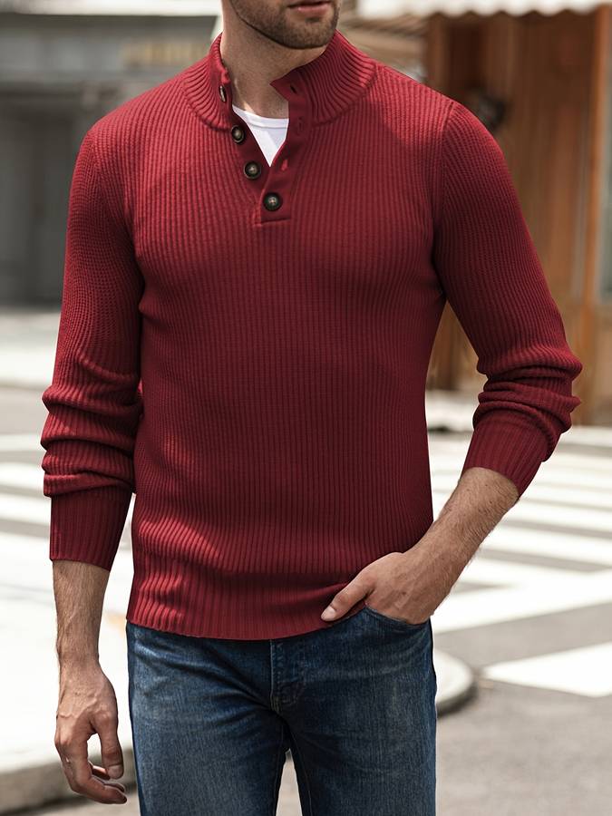 Capri Sweater - Hudson-Red-M-Nora Luxe