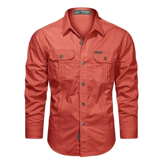 Cargo Shirt - Senn-Red-S-Nora Luxe