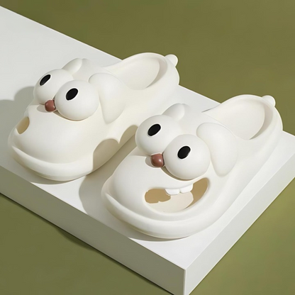 Cartoon slippers with comfort and character - PawJoy™ Cozy Pup Slippers-White-3.5-The Livary