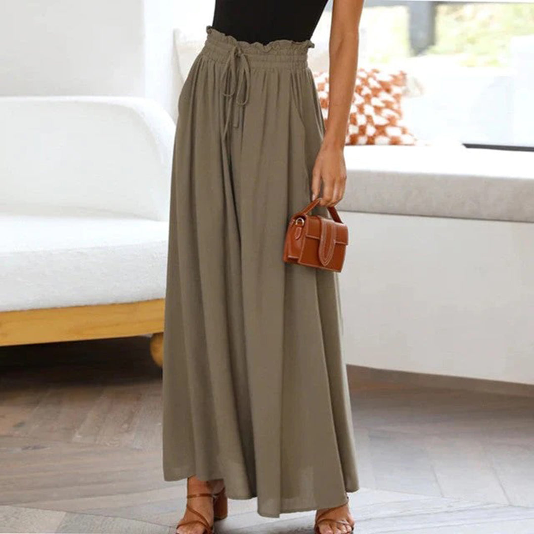 Casual High Waist Trousers for Women - Isla-Green-S-Nora Luxe