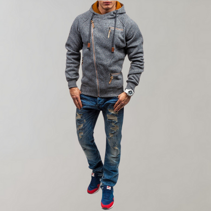 Casual Hoodie with Zip - Orion-Black-S-Nora Luxe