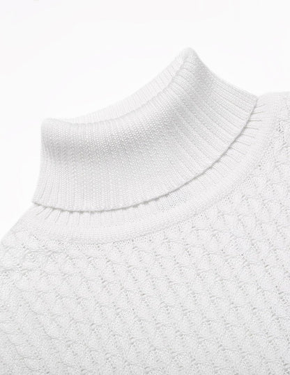 Casual Knit Men's Turtleneck - Sander-Black-S-Nora Luxe