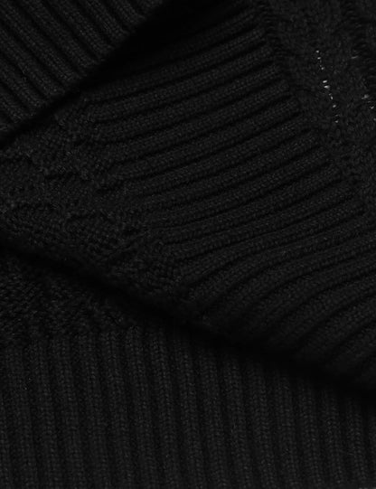 Casual Knit Men's Turtleneck - Sander-Black-S-Nora Luxe