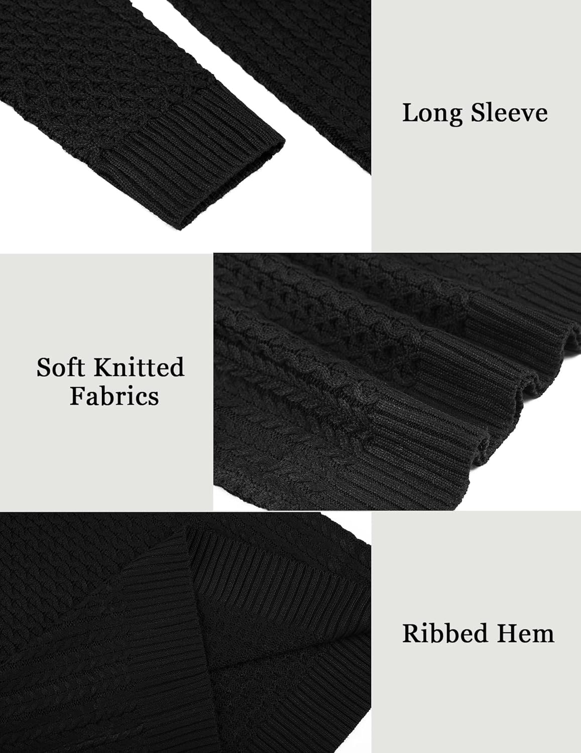 Casual Knit Men's Turtleneck - Sander-Black-S-Nora Luxe