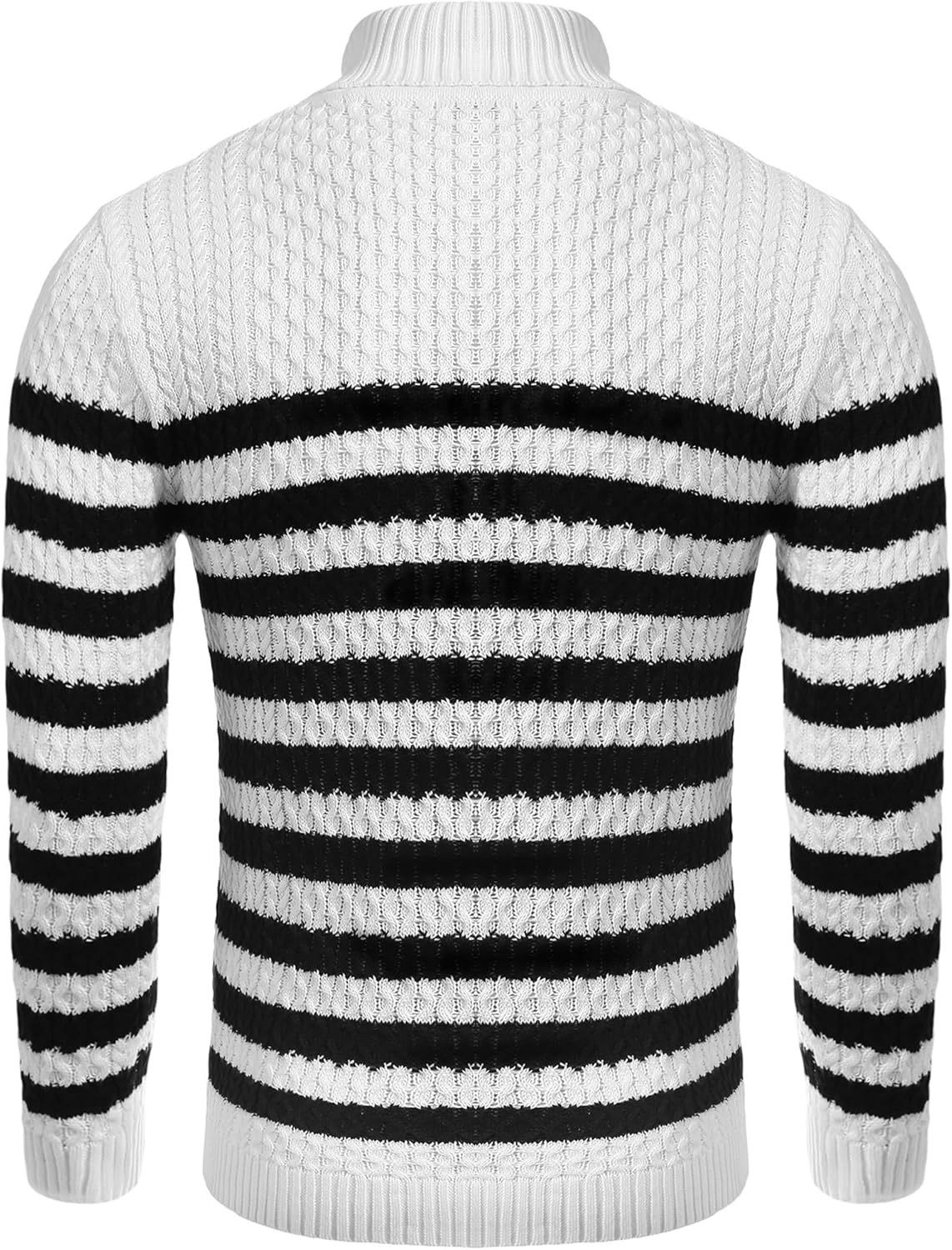 Casual Knit Men's Turtleneck - Sander-Black-S-Nora Luxe